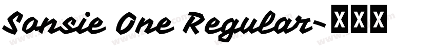 Sonsie One Regular字体转换